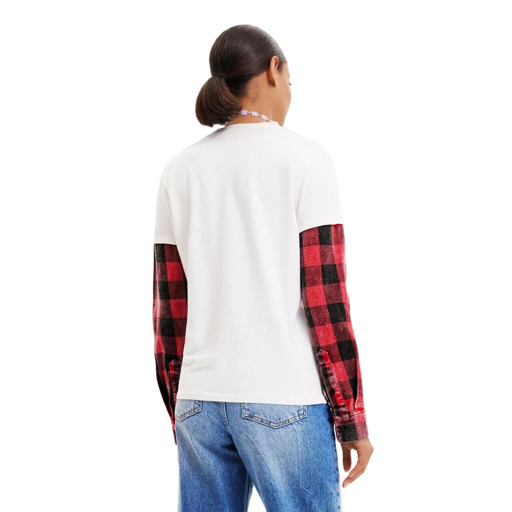 Desigual Weißes Baumwoll-T-Shirt