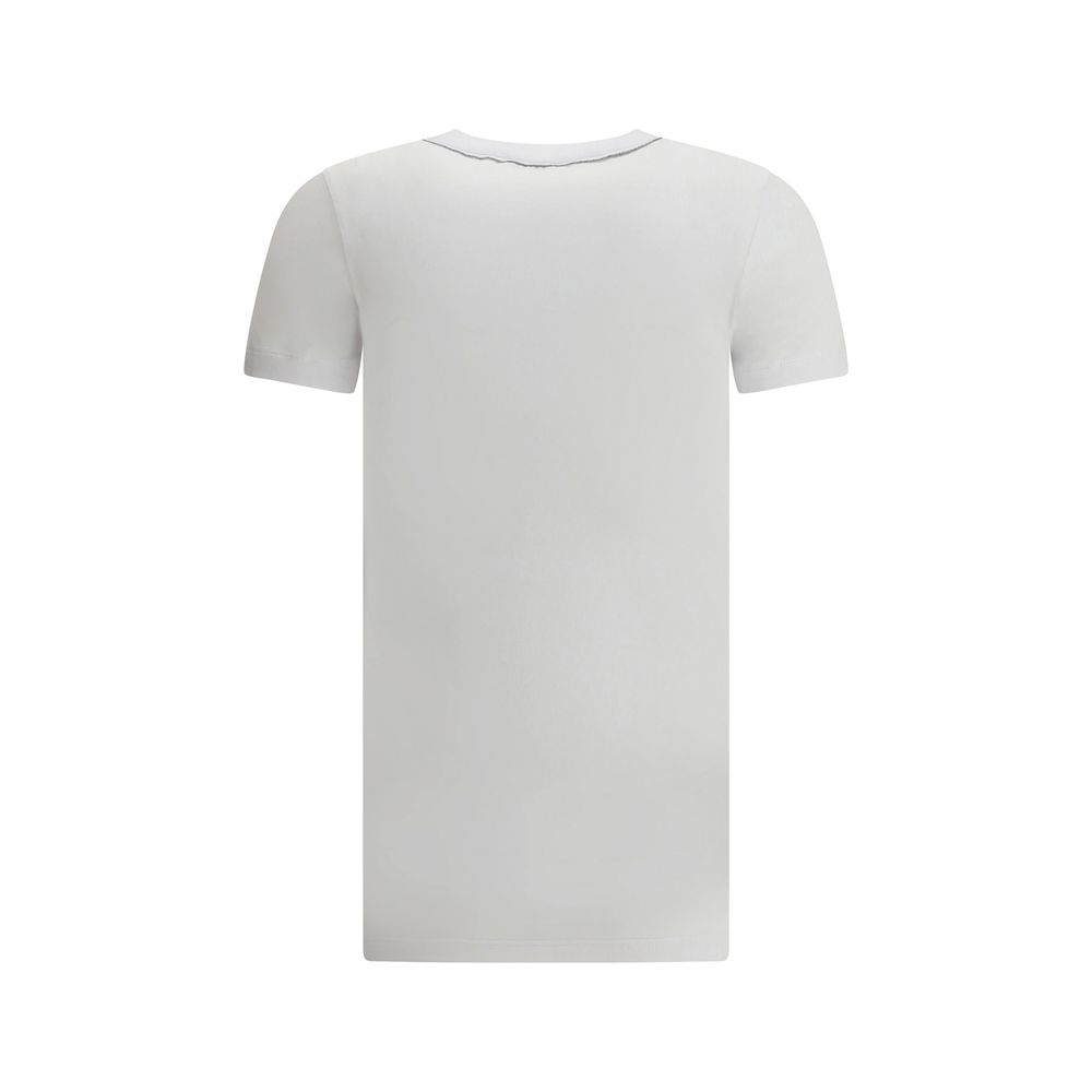 Brunello Cucinelli Weißes Baumwoll-T-Shirt