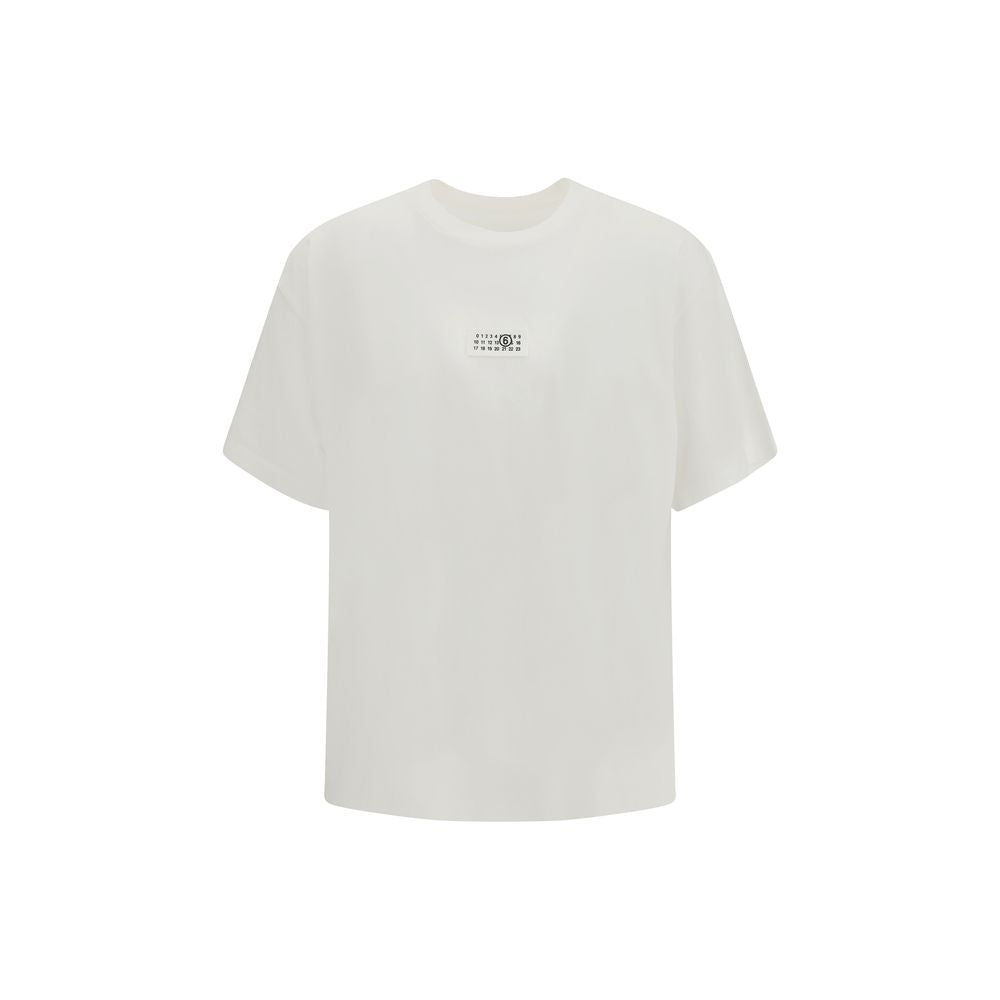 MM6 Weißes Baumwoll-T-Shirt