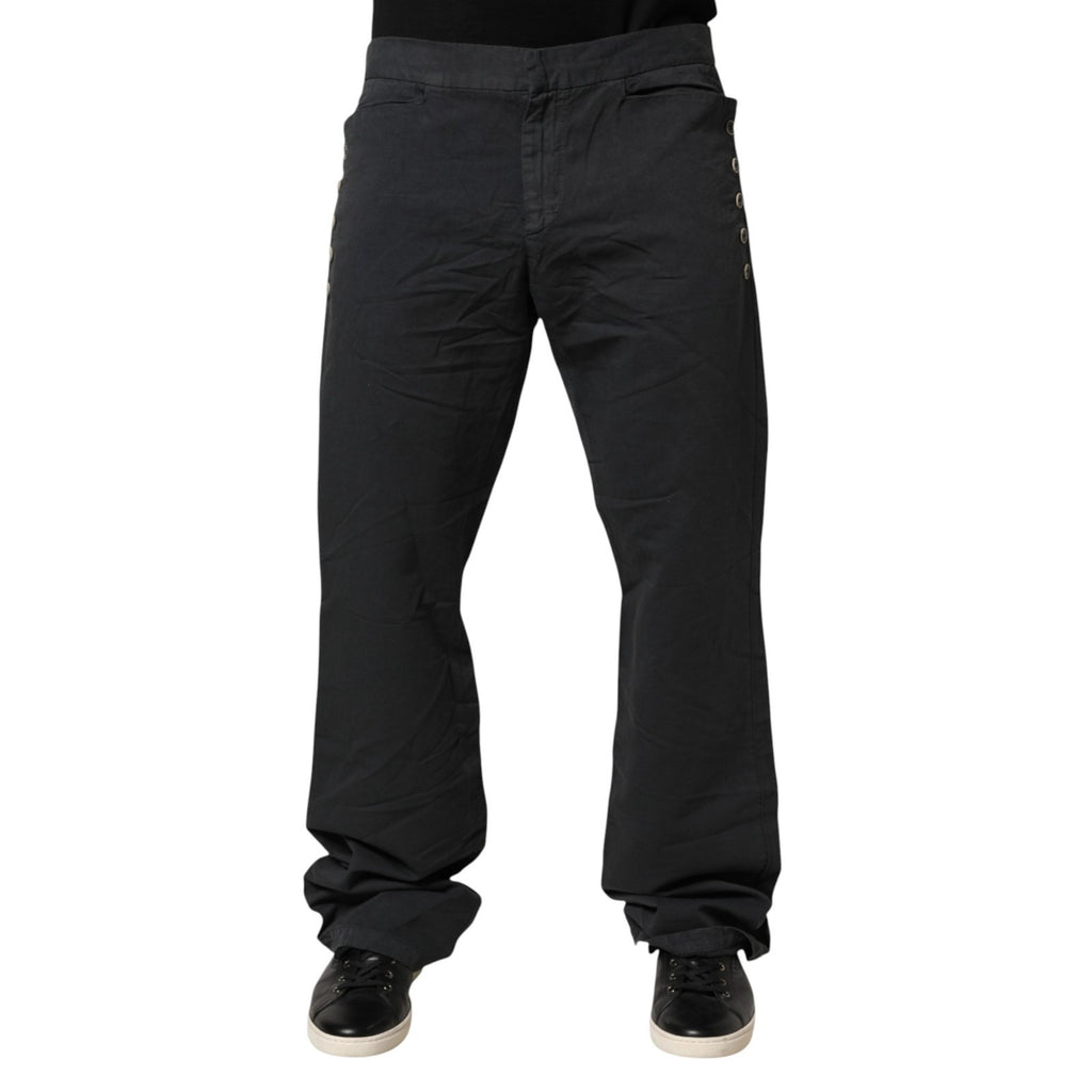 Just Cavalli Schwarze gerade geschnittene Jeans mit mittlerer Taille