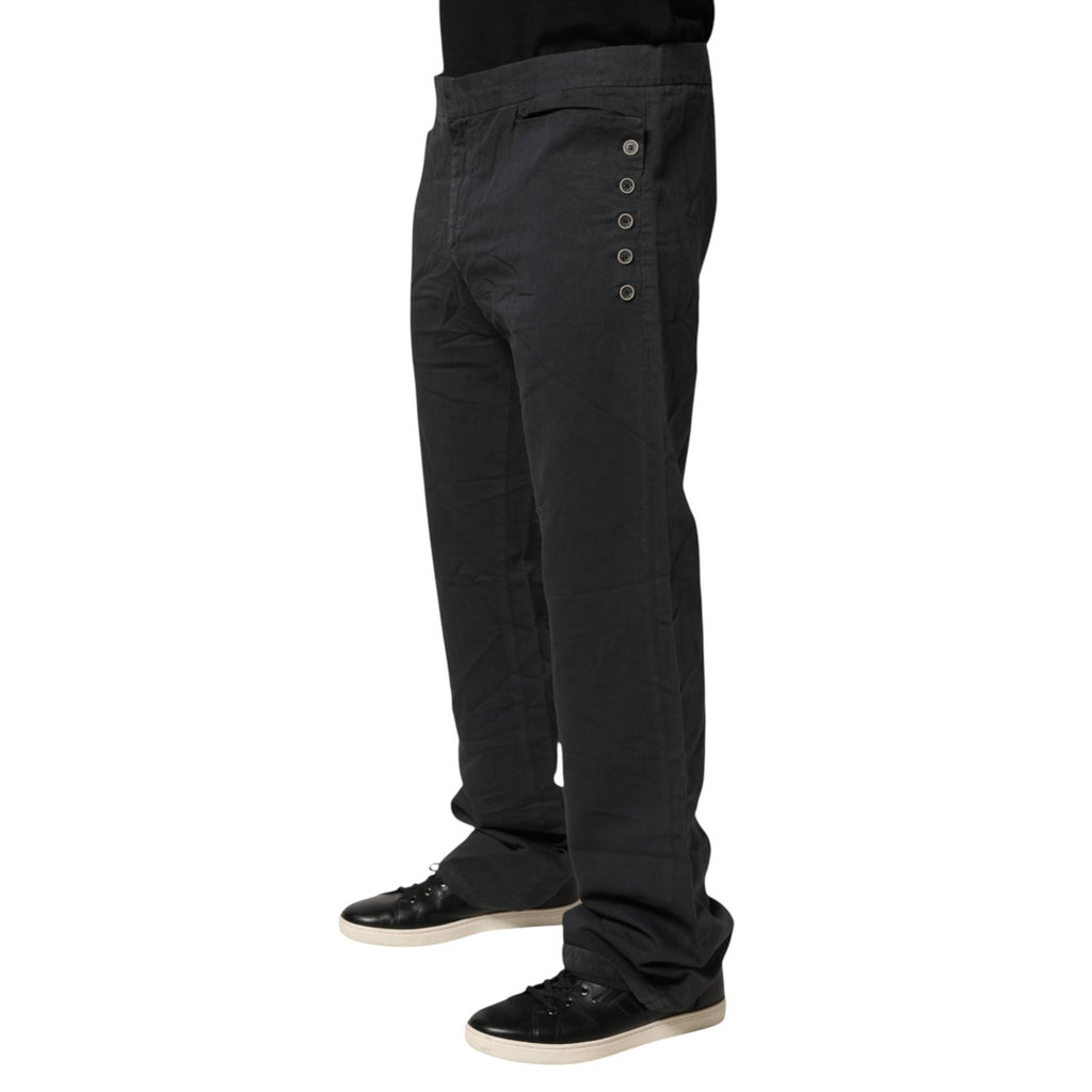 Just Cavalli Schwarze gerade geschnittene Jeans mit mittlerer Taille