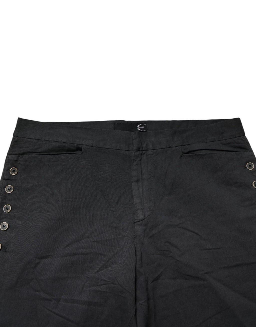 Just Cavalli Schwarze gerade geschnittene Jeans mit mittlerer Taille