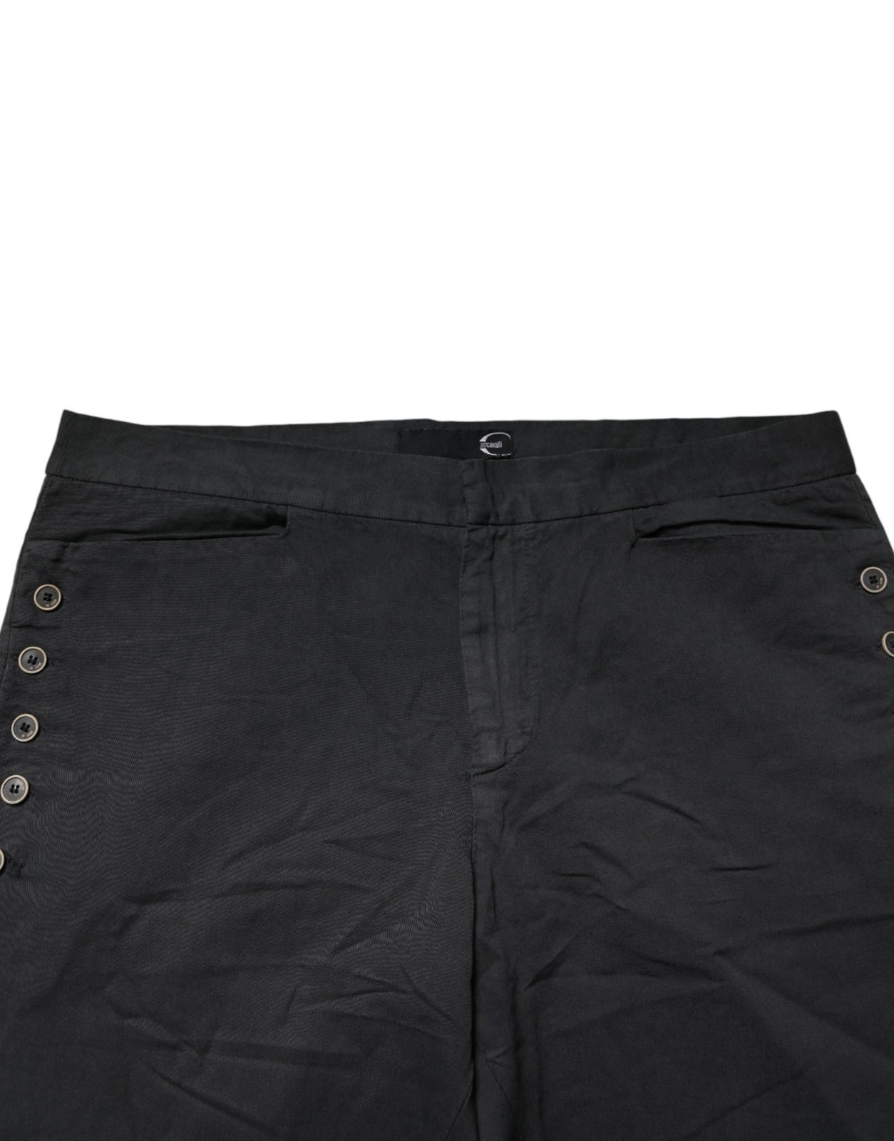 Just Cavalli Schwarze gerade geschnittene Jeans mit mittlerer Taille
