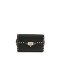 Valentino Garavani Black Bos Taurus Calf Leather Shoulder Bag