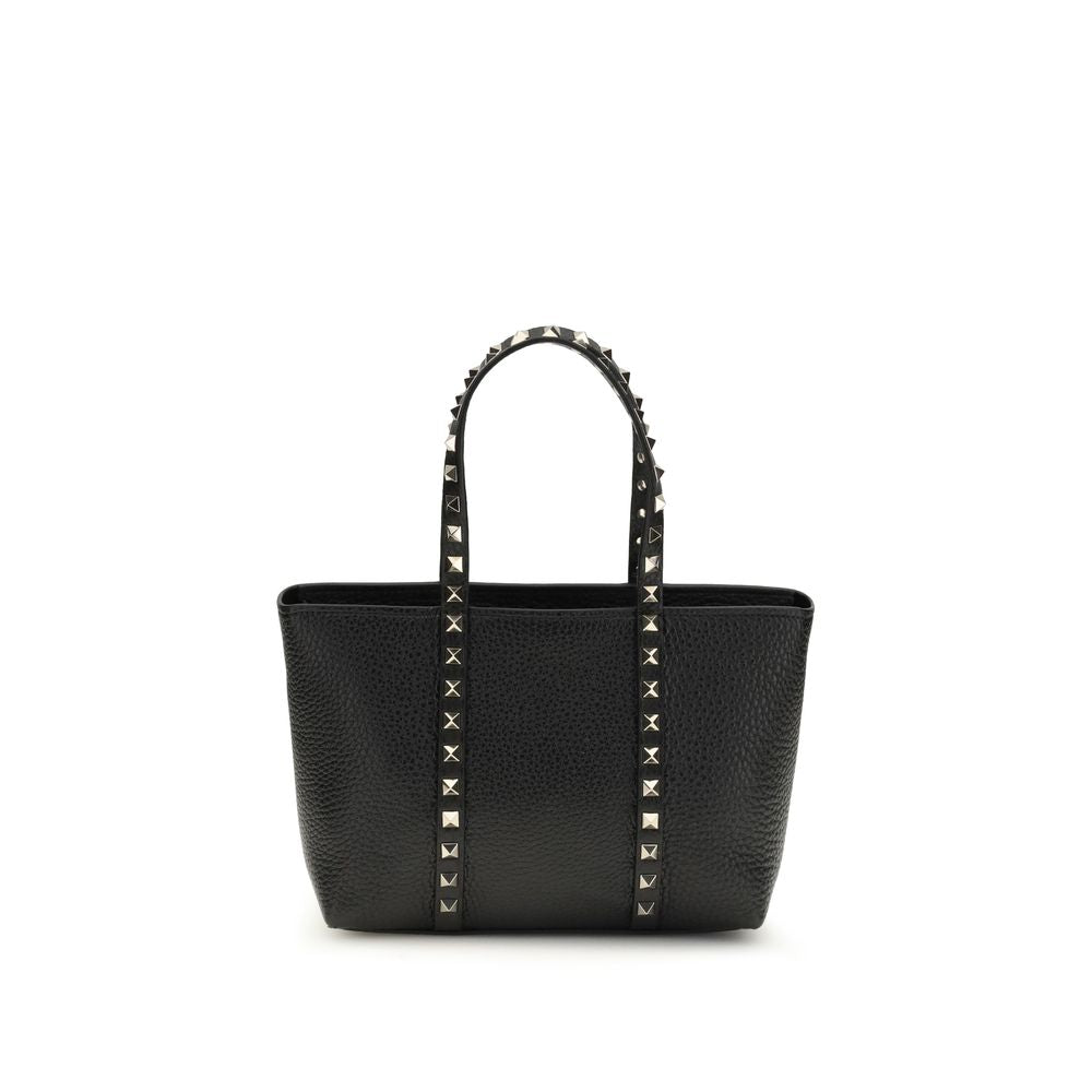 Valentino Garavani Schwarze Bos Taurus Kalbsleder Schultertasche