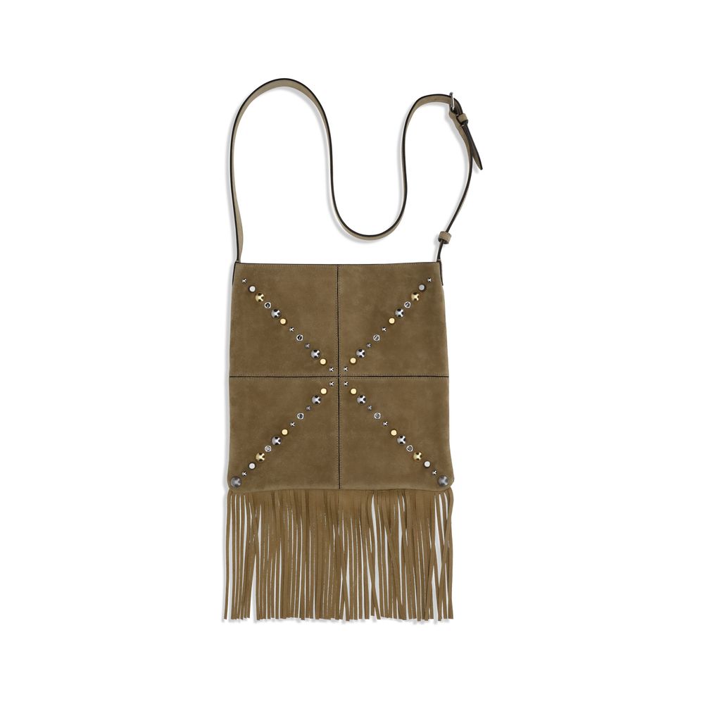 Valentino Garavani Schultertasche aus beigem Kalbsleder Bos Taurus
