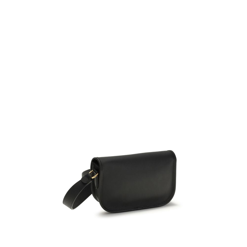 Valentino Garavani Schwarze Kalbsleder Bos Taurus Schultertasche