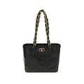 Valentino Garavani Black Napa Leather / Calfskin Shoulder Bag