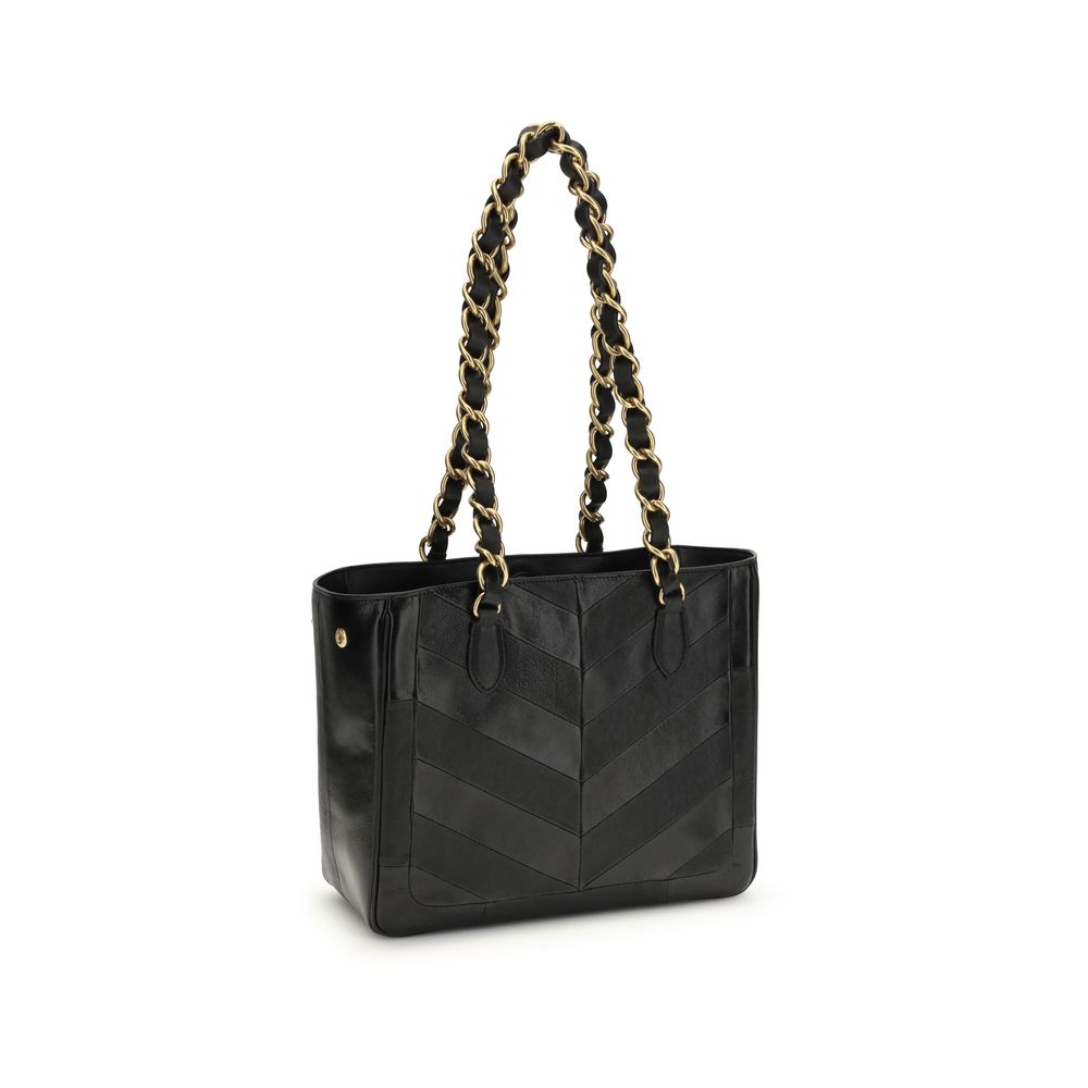 Valentino Garavani Black Napa Leather / Calfskin Shoulder Bag