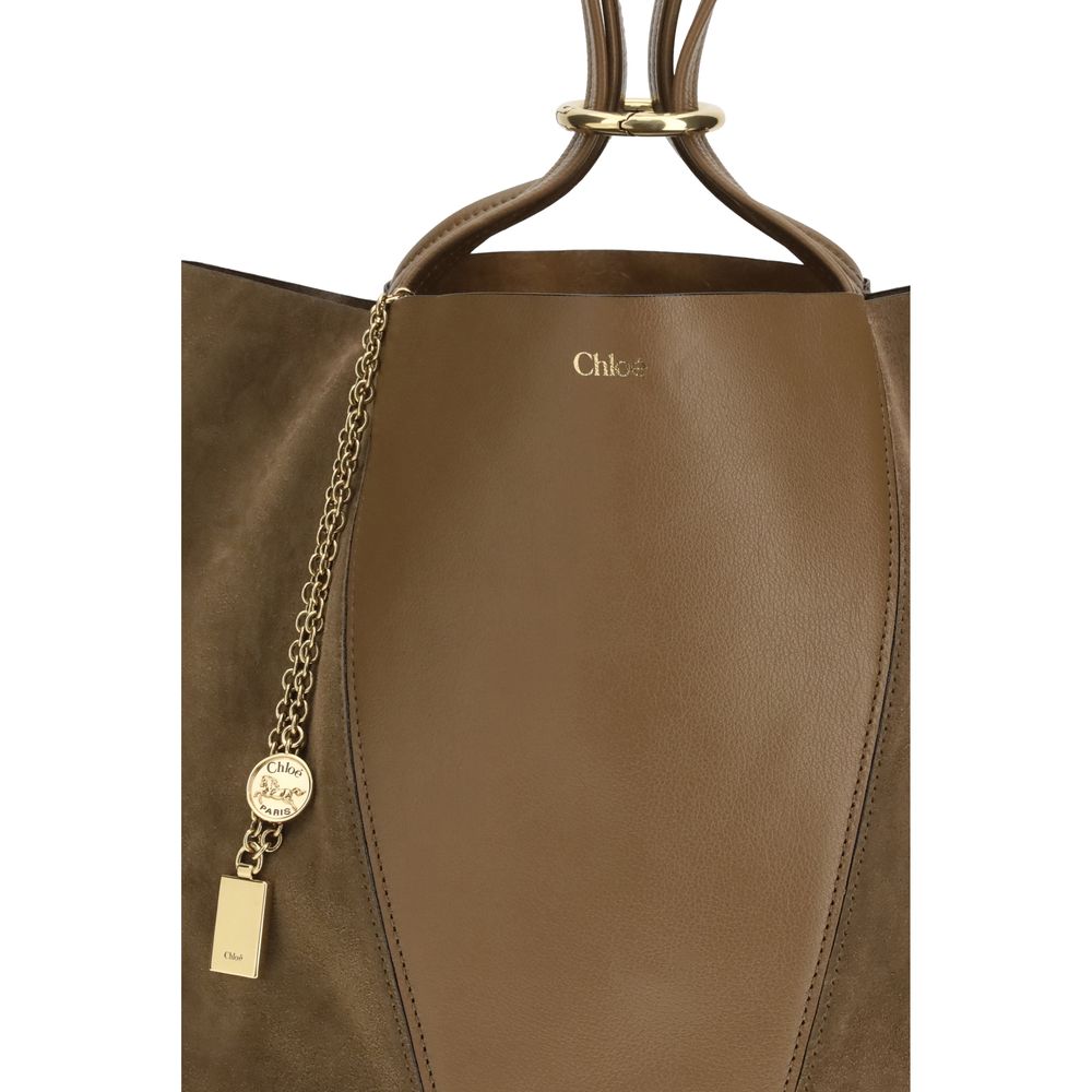 Chloé Beige Kalbsleder Bos Taurus Schultertasche