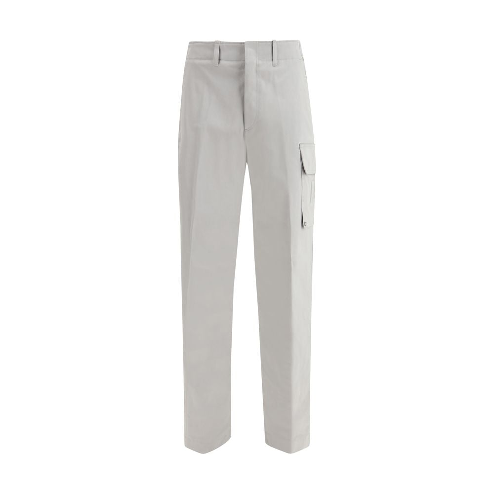 Fendi Silberne Baumwoll-Cargohose