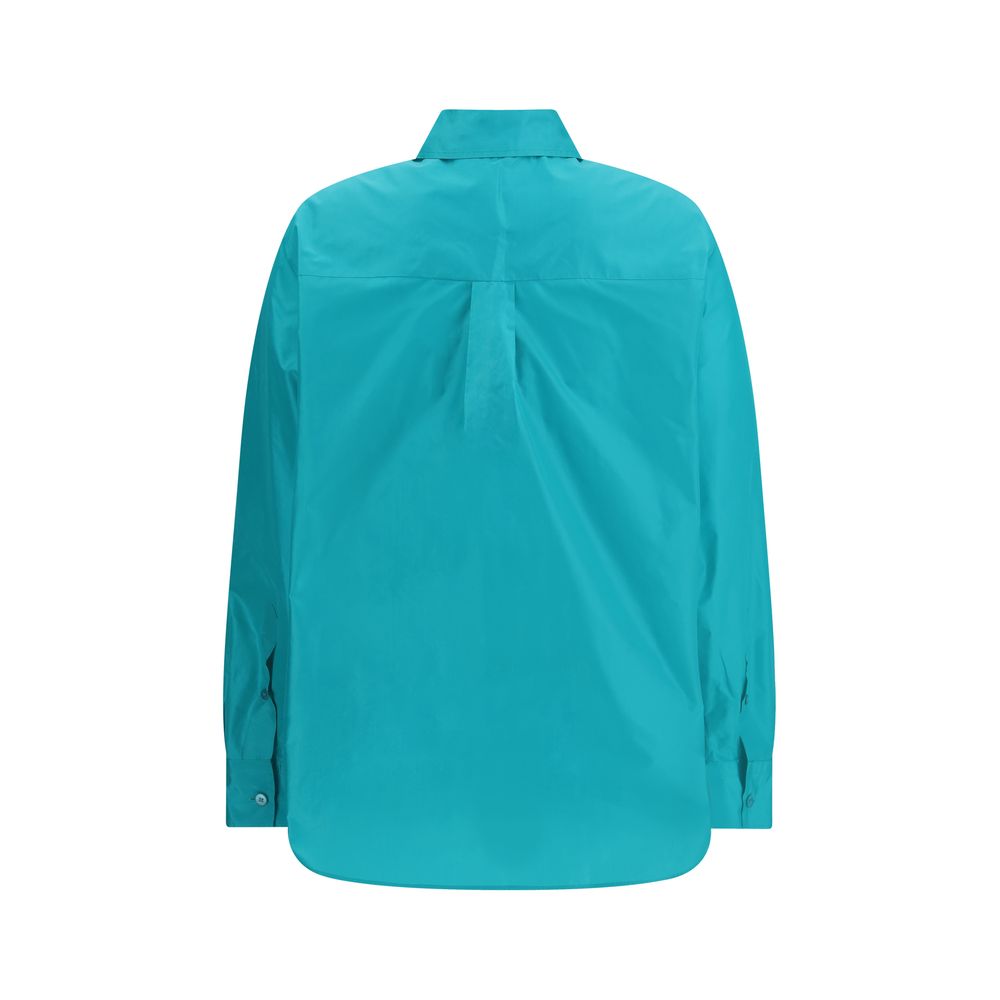 Fendi Blue Silk Shirt