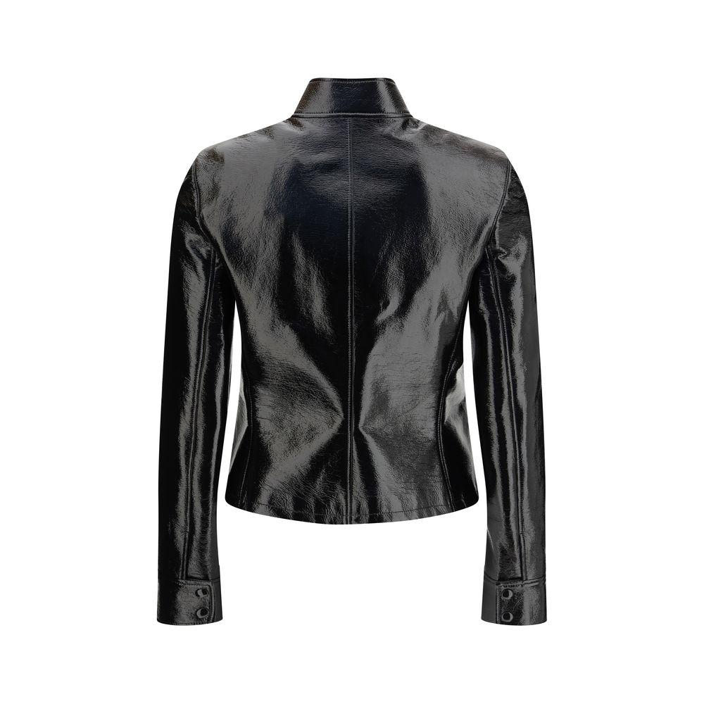 Courrèges Schwarze Baumwolljacke in voller Länge