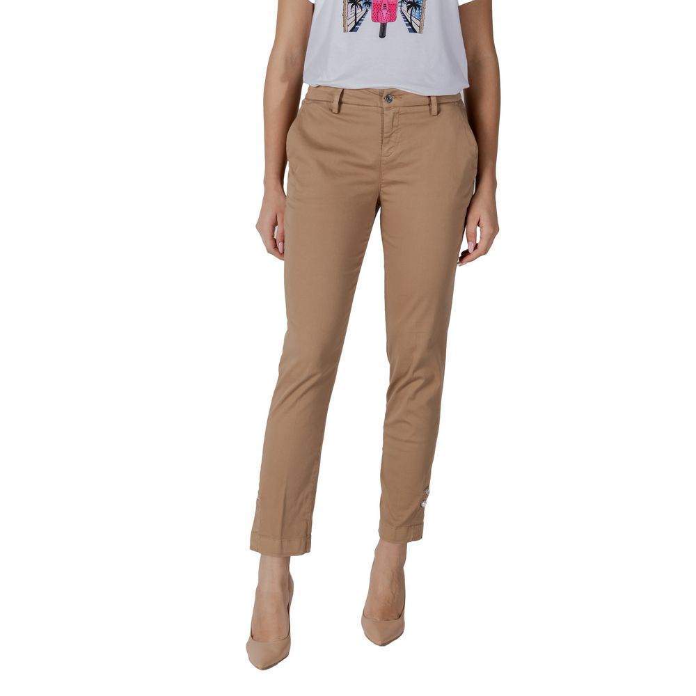 Liu Jo Beige Baumwoll-Chino-Hose