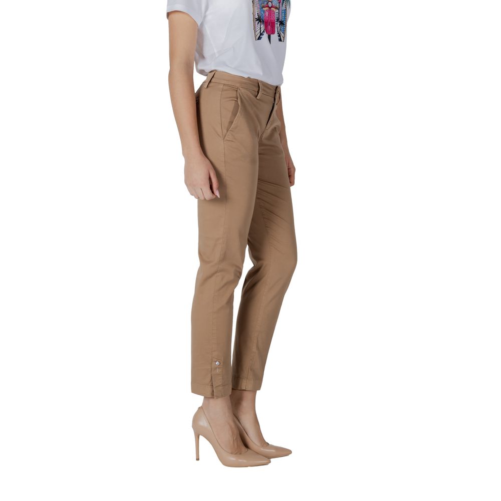 Liu Jo Beige Baumwoll-Chino-Hose