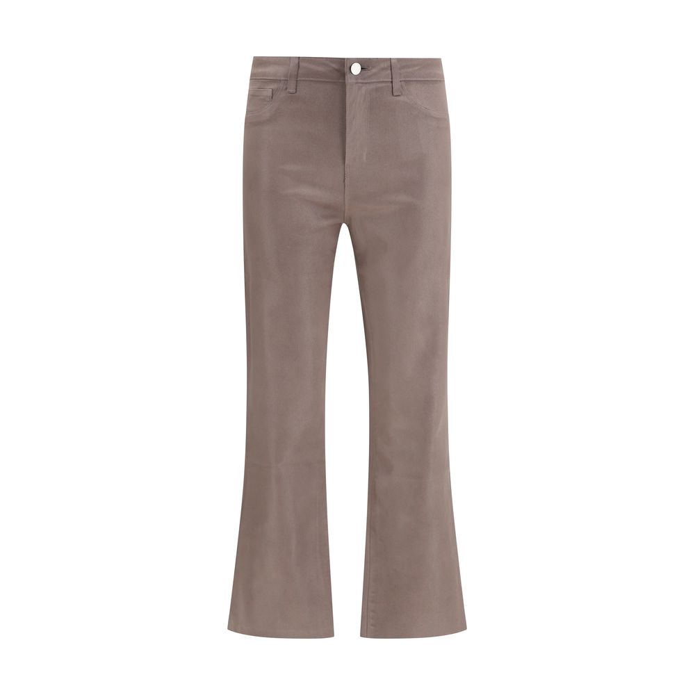 L'Agence Beige Cotton Casual Trousers