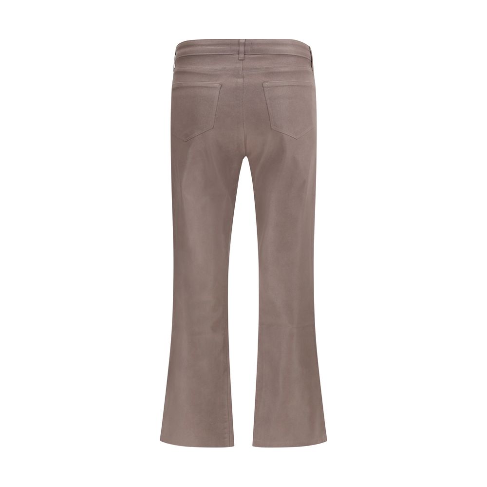 L'Agence Beige Cotton Casual Trousers
