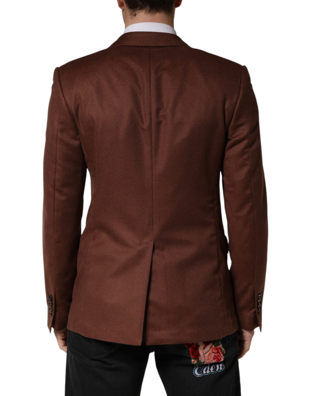 Dolce & Gabbana Brown Single-Breasted Cashmere Blazer