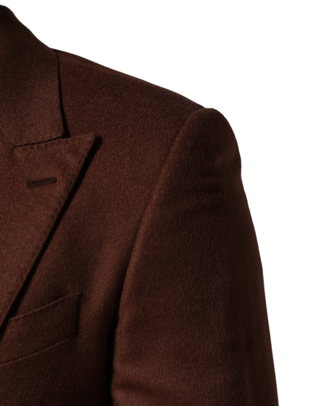 Dolce & Gabbana Brown Single-Breasted Cashmere Blazer