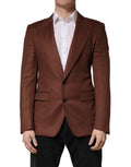 Dolce & Gabbana Brown Single-Breasted Cashmere Blazer