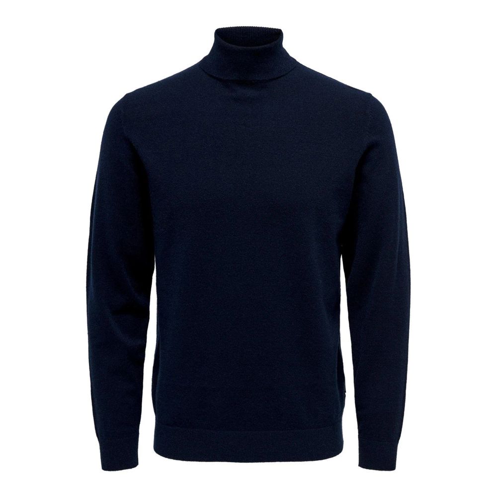 Only & Sons Blauer Rollkragenpullover aus Polyester