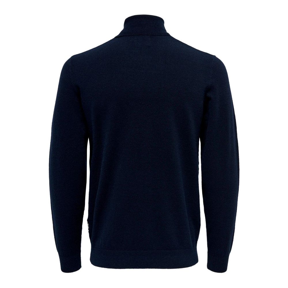 Only & Sons Blauer Rollkragenpullover aus Polyester