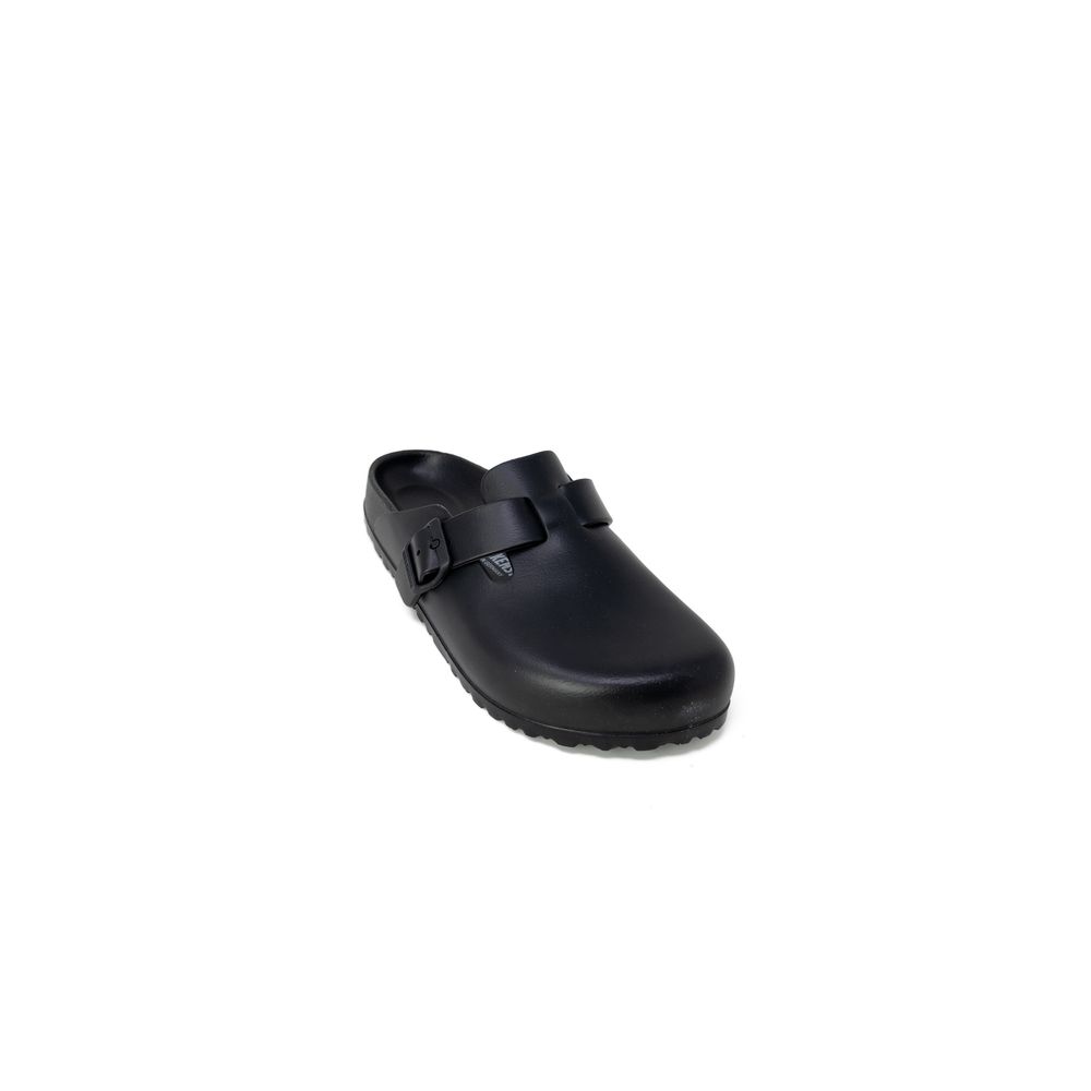 Birkenstock Schwarze Hausschuhe aus Kunstleder