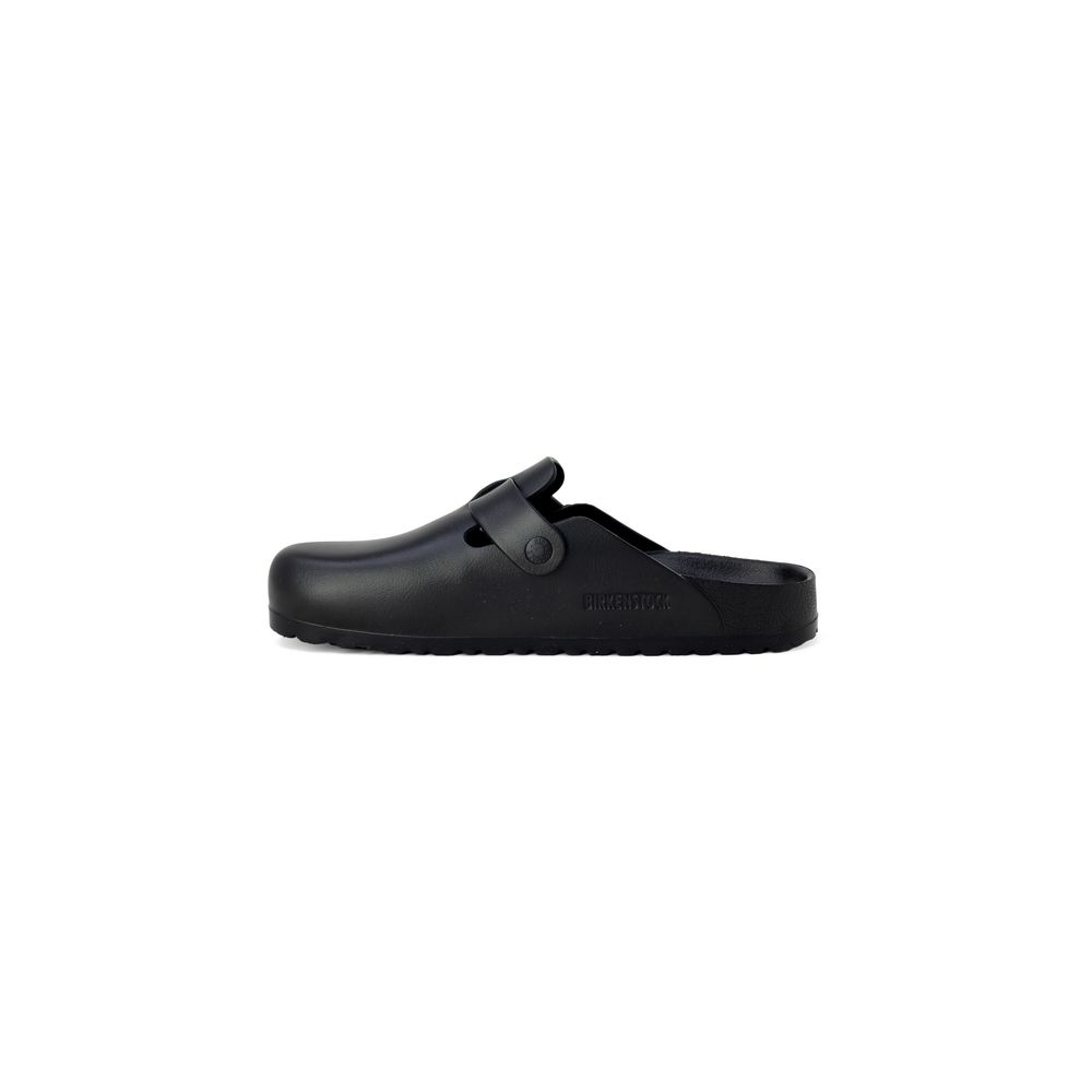 Birkenstock Schwarze Hausschuhe aus Kunstleder