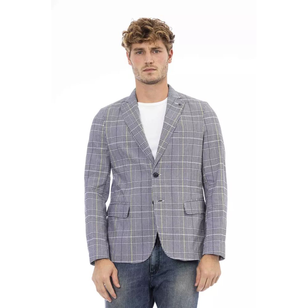 Distretto12 Blauer Polyester-Blazer