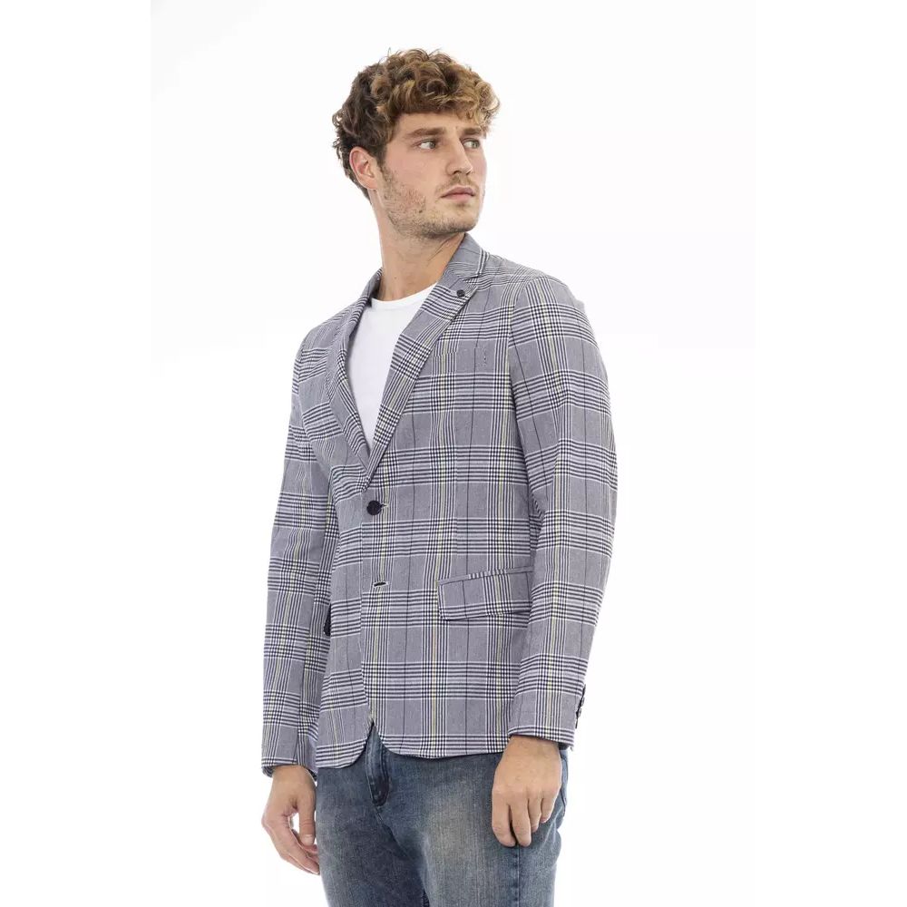 Distretto12 Blauer Polyester-Blazer