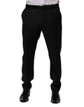 Dolce & Gabbana Black Wool Skinny Dress Pants