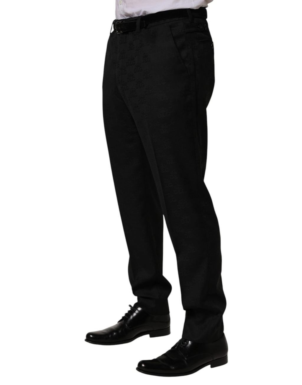 Dolce & Gabbana Black Wool Skinny Dress Pants