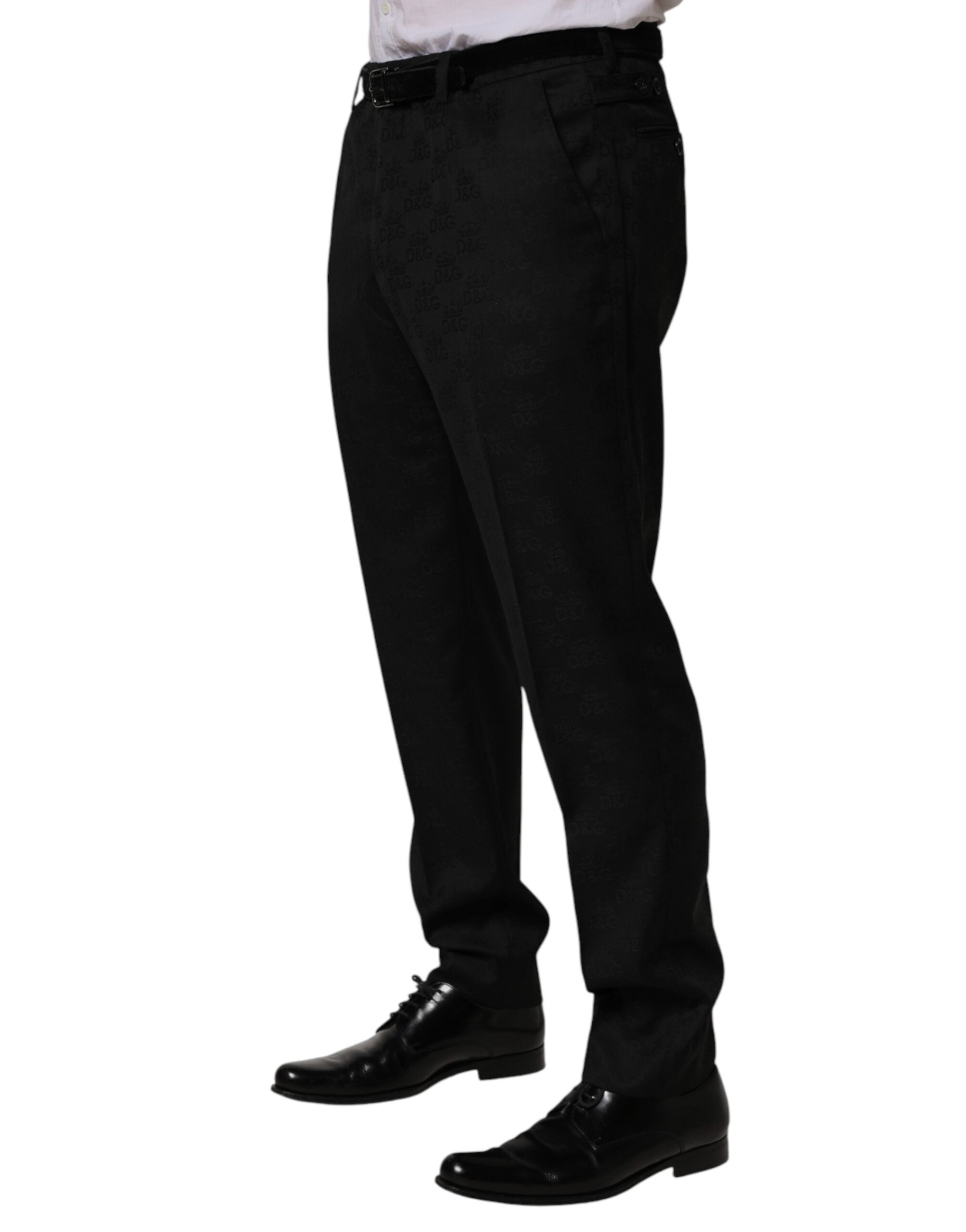 Dolce & Gabbana Black Wool Skinny Dress Pants