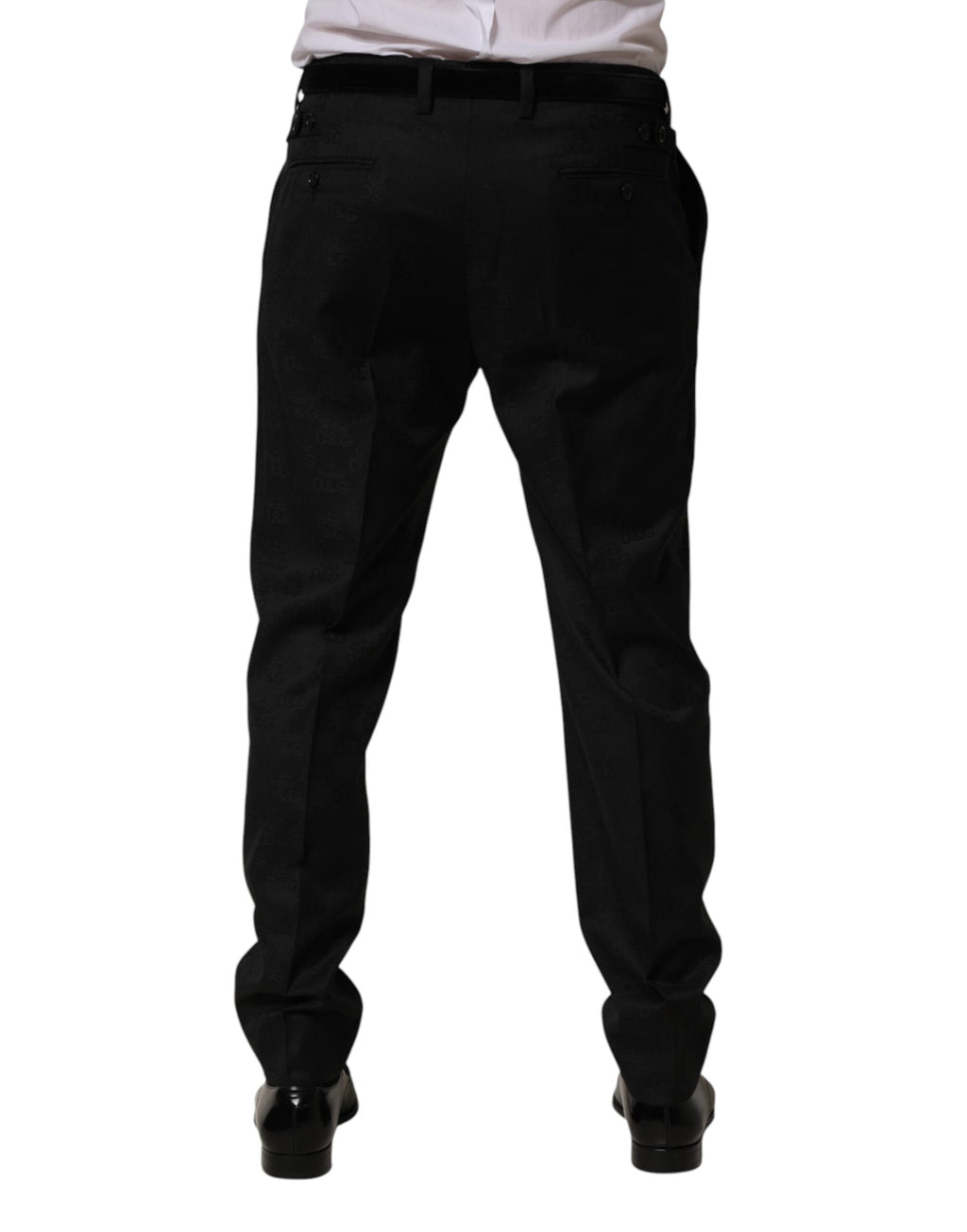 Dolce & Gabbana Black Wool Skinny Dress Pants