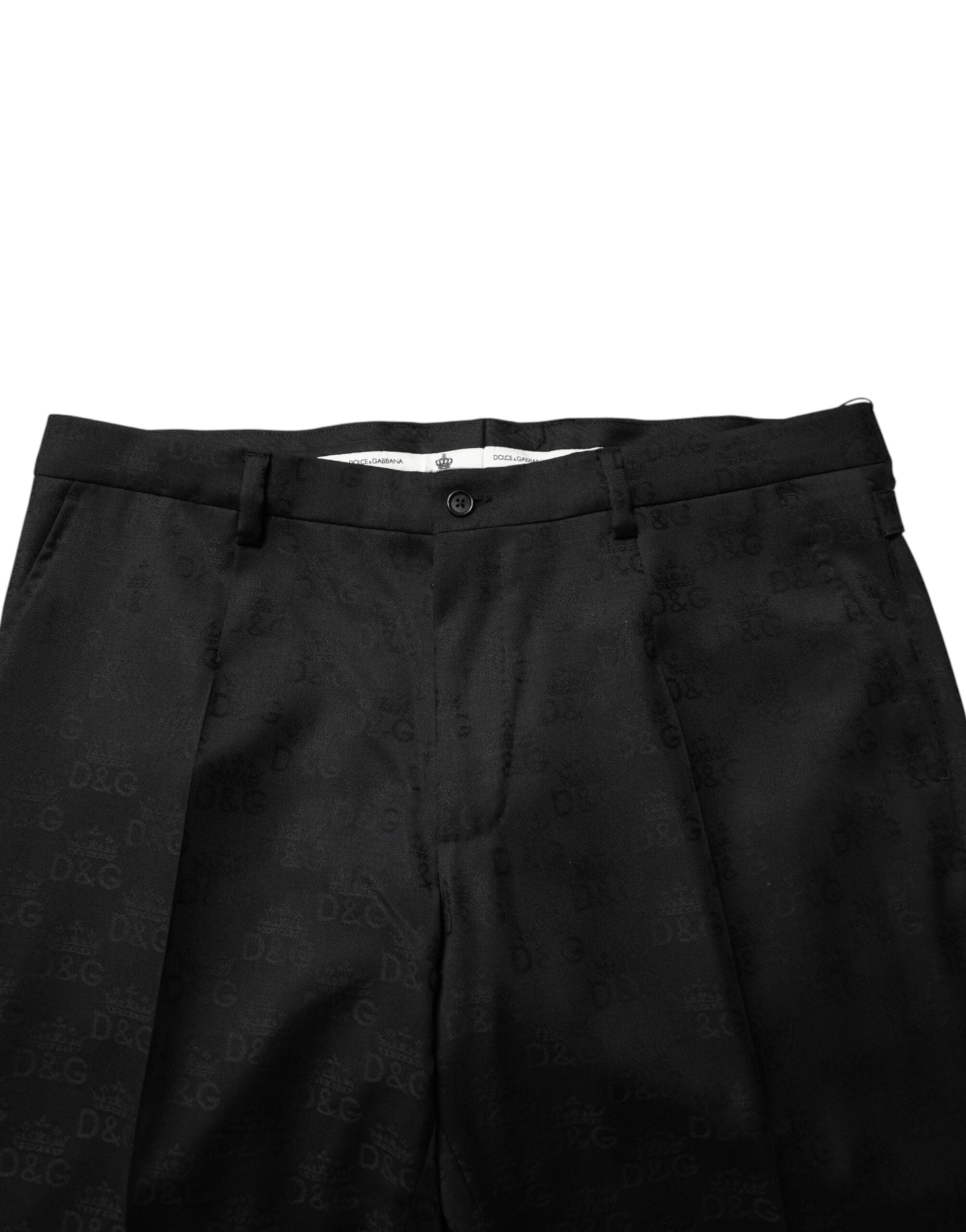 Dolce & Gabbana Black Wool Skinny Dress Pants