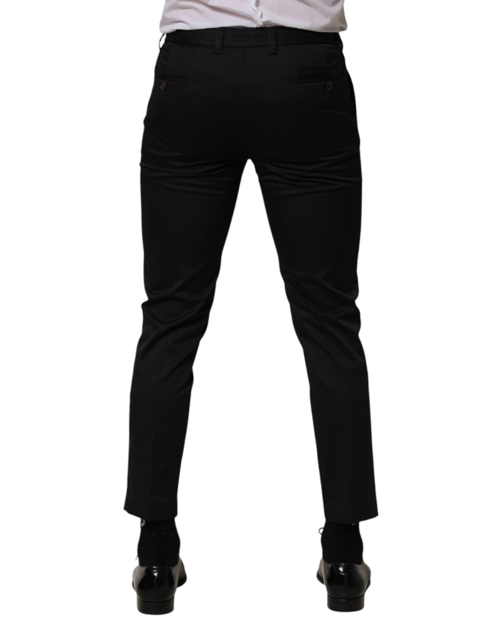 Dolce & Gabbana Dark Blue Cotton Skinny Suit Trousers