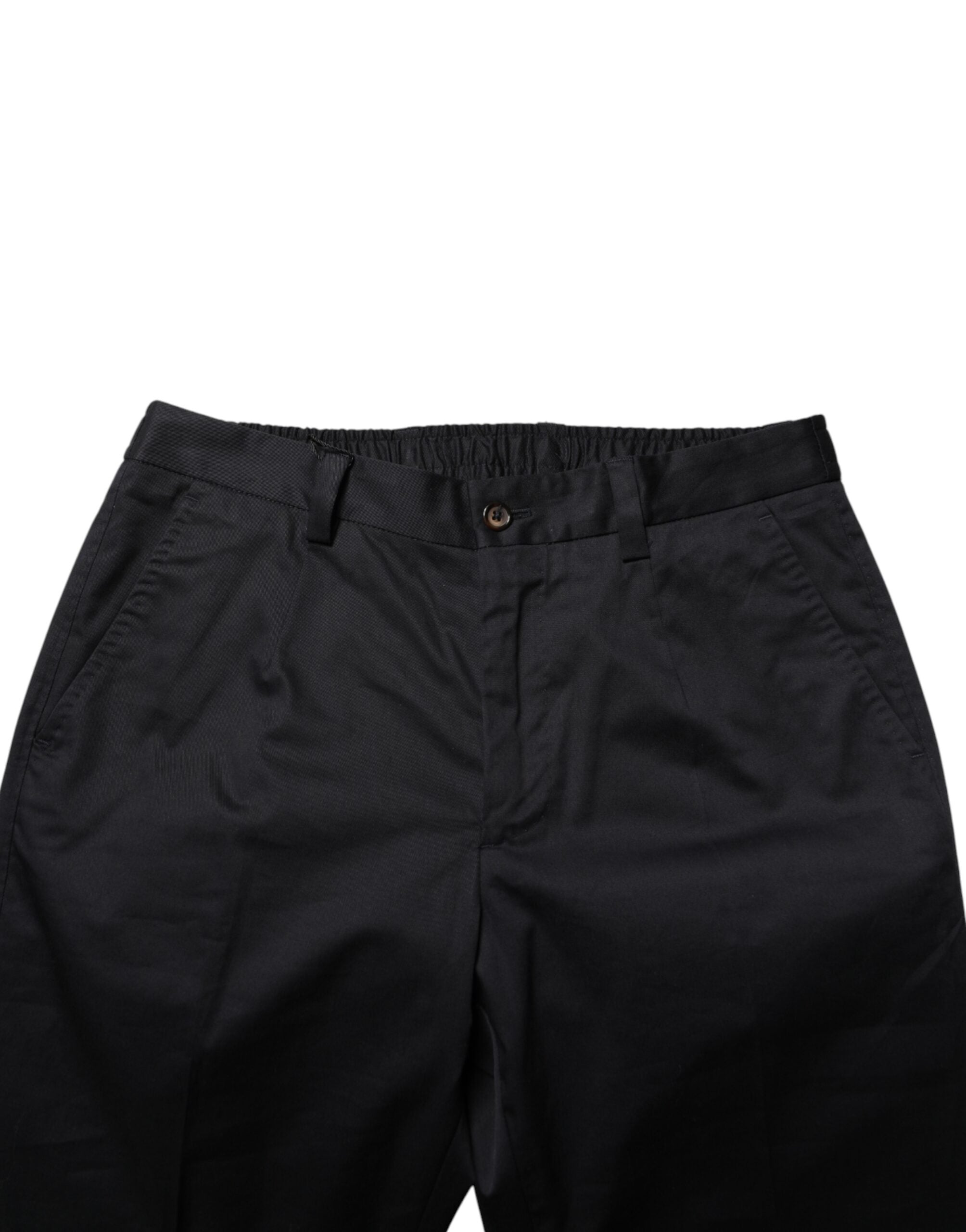 Dolce & Gabbana Dark Blue Cotton Skinny Suit Trousers