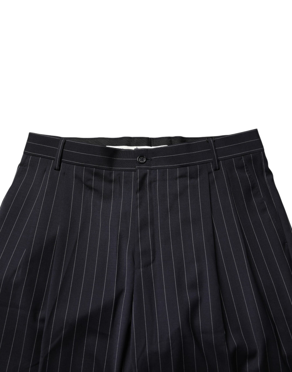 Dolce & Gabbana Men's Black Pinstripe Straight-Leg Suit Trousers