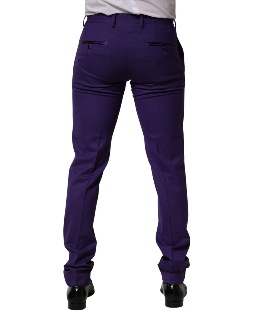 Dolce & Gabbana Lila Woll-Röhrenhose für Herren