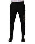 Dolce & Gabbana Black Cotton Cargo-Style Skinny Trousers