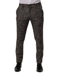 Dolce & Gabbana Braune Woll-Karree-Röhrenhose für Kleider