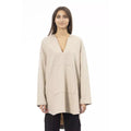 Alpha Studio Beige Wool Hoodie