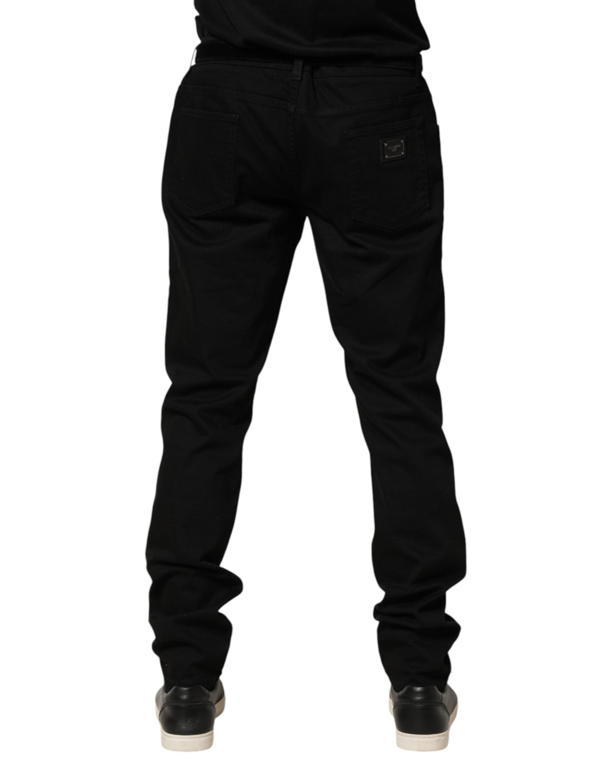 Dolce & Gabbana Men's Black Holy Heart Skinny Jeans