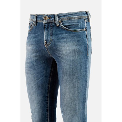 Gas Blaue Baumwoll-Jeans im Slim Fit