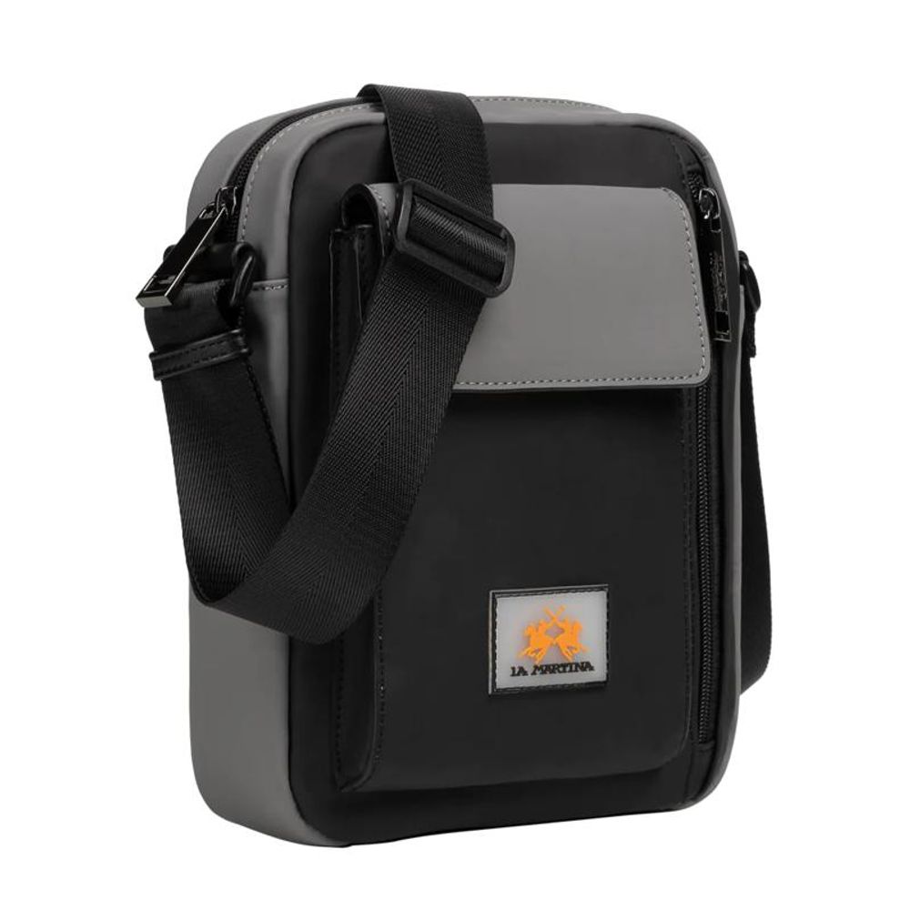 La Martina Schwarze Crossbody-Tasche aus Polyethylen