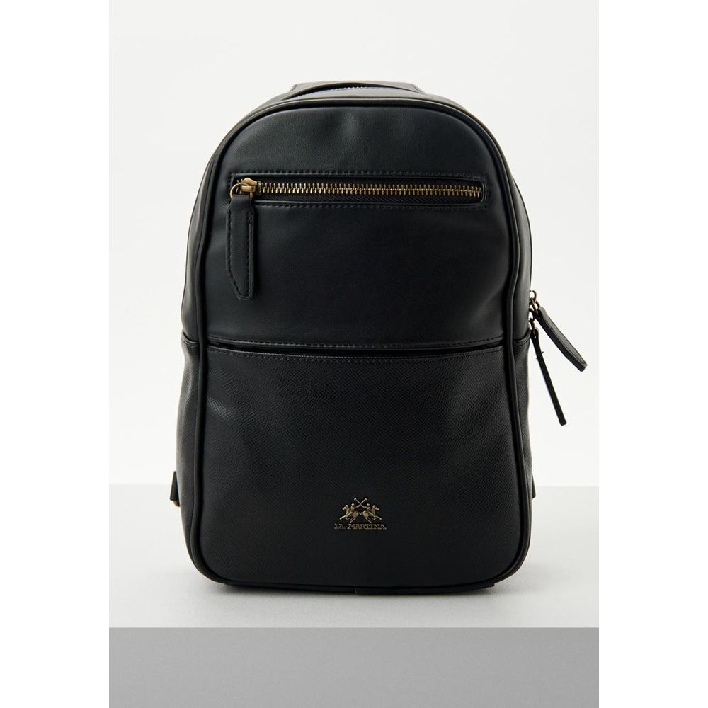 La Martina Schwarze Crossbody-Tasche aus Polyethylen