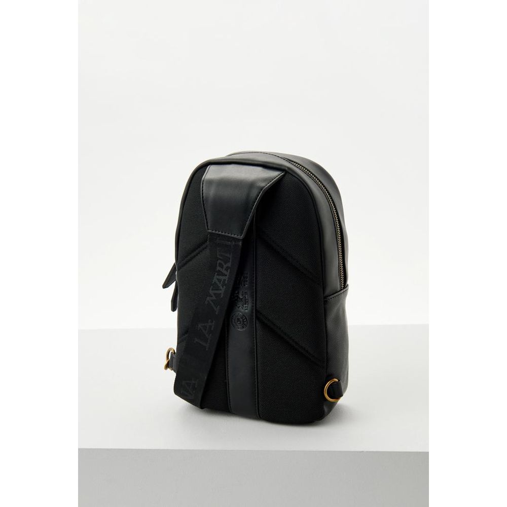 La Martina Schwarze Crossbody-Tasche aus Polyethylen