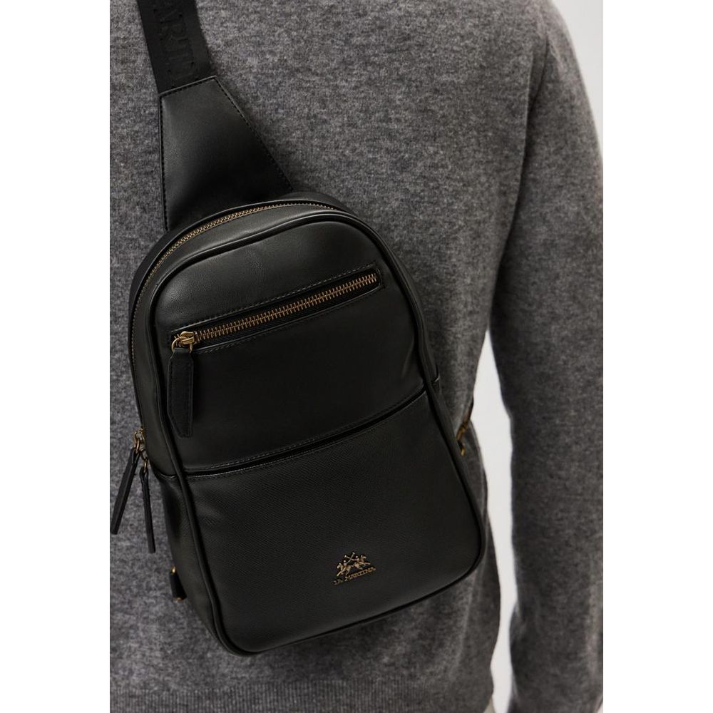 La Martina Schwarze Crossbody-Tasche aus Polyethylen