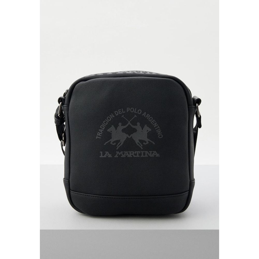 La Martina Schwarze Crossbody-Tasche aus Polyethylen