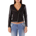 Met Schwarze Bikerjacke aus Viskose